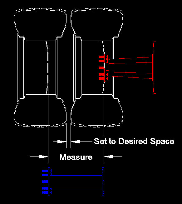 4 Bolt Standard Square Tube Wheel Spacers